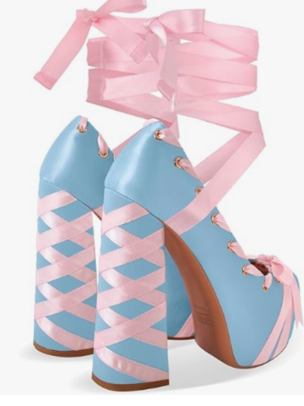 Chunky Bow Ribbon Pumps - Picture 3 of 4